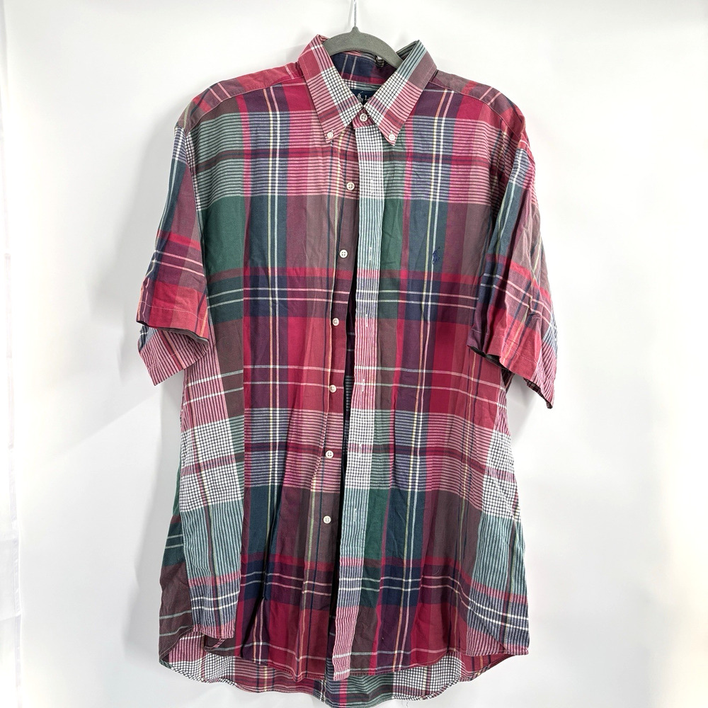 Vintage Ralph Lauren Blake Shirt Men’s XL Madras Colorful Plaid Classic Fit